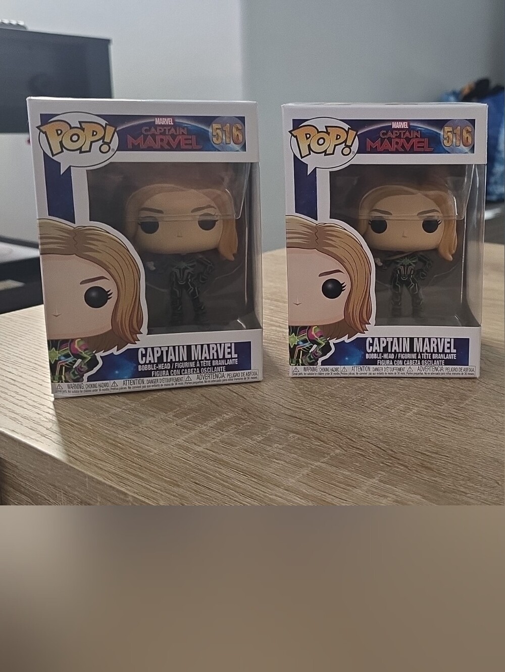 Funko Captain Marvel Pop! Vinyl Figures - Blonde & Black (Set of 2)